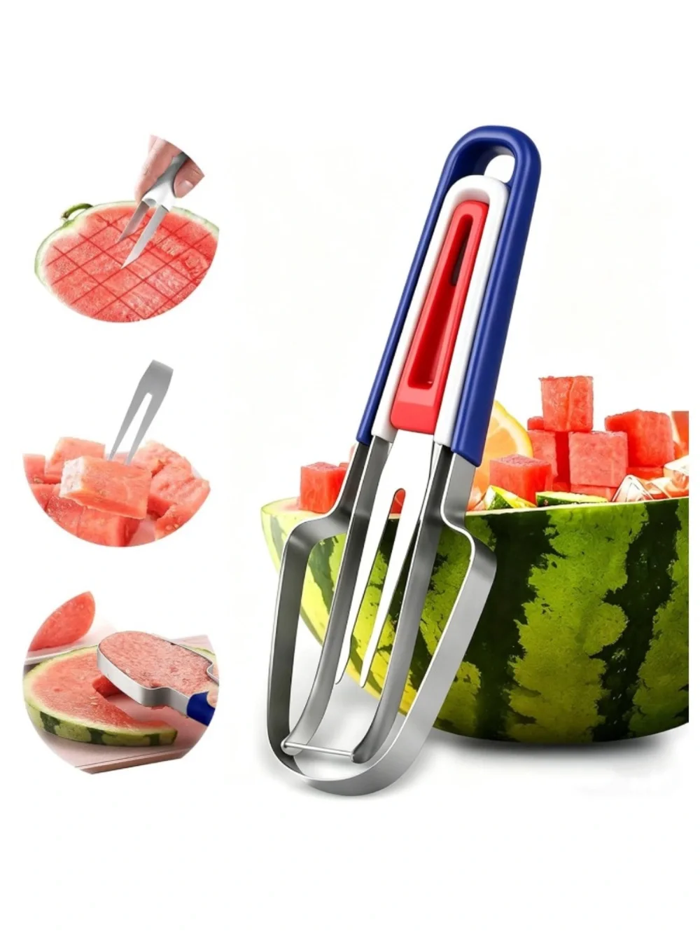 Watermelon Cutter 3-in-1 - Stainless Steel Fruit Cutter,250 year edition